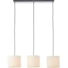 Brilliant Teddy Pendant Metal Textile Beige | Suitable for 3x E27